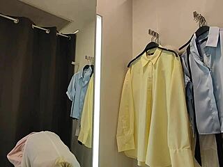 big titted blonde changes in locker room with see-through wet skirt upskirt