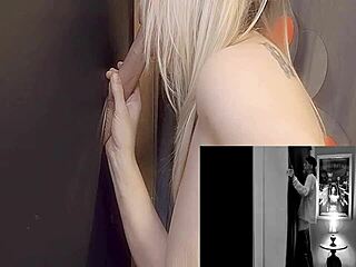 sucking monster cocks through gloryhole till they explode cum down my throat!!