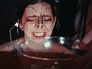 emo goth whore bound face tied cries piss punished garage extreme