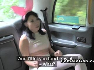 lesbians lick tits and spank on fake cab bonnet outdoors