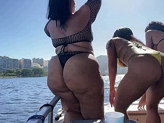 family boat party turns into anal creampie group fucking with big black cocks and swingers flashing