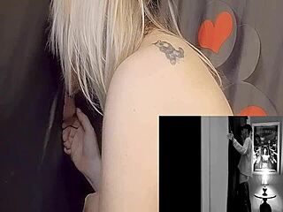 sucking monster cocks through gloryhole till they explode cum down my throat!!