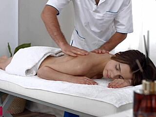 skinny babe begs for hardcore anal after erotic massage pounding