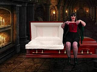 granny vampyra pegs sucks and gulps cum like a vampire queen 😈💦