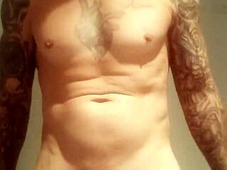 dude flashing his monster cock in public shower and toilet masturbation