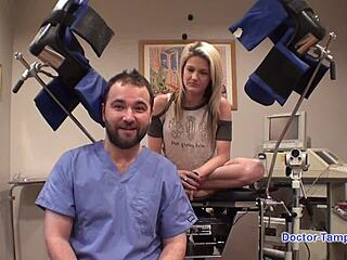 Dr Tampa Torments Petite Hope Harper's Big Tits in Lesbian Hospital Clinic