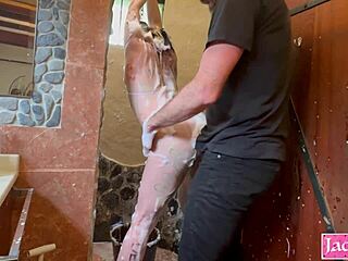 obedient slave blindfolded and bound gets ass misused in rough bdsm