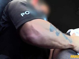 Slutty Fishnets Milf Begs British Cop Fuck Me Harder!