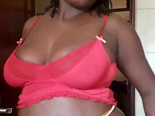 lonely housewife strips teasing her curves solo