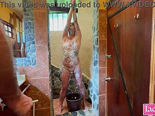 obedient slave blindfolded and bound gets ass misused in rough bdsm