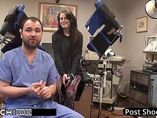 doctor tampa straps lainey down backstage for forced hitachi vibrator orgasms up close