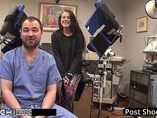 doctor tampa straps lainey down backstage for forced hitachi vibrator orgasms up close