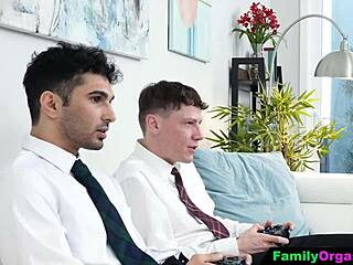 college girls stuffed tight with brothers throbbing cocks in steamy orgy