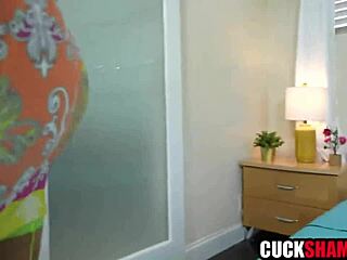 HORNY WIFE FUCKS BELLBOY DOGGYSTYLE WHILE CUCKOLD HUSBAND WATCHES GROUP SWINGERS