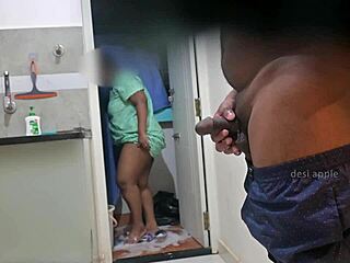 Hidden Cam Captures Dick Flashing to Maid Sushmitha Non-Stop!