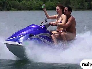 CUTE TEENS FOURSOME RIDES MONSTER COCKS ON SPEEDBOAT!