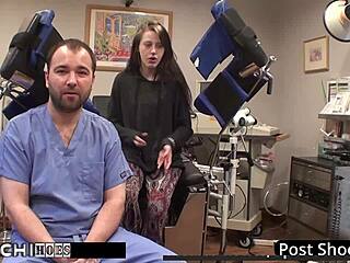 doctor tampa straps lainey down backstage for forced hitachi vibrator orgasms up close