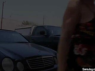 sara jay's pawg tits bounce as garage bbc drills deep