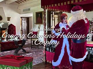 granny's north pole queens christmas in july toy play close-up orgasm blast??