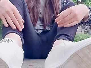 Tingting Dresses Up Feminine for Naughty Midday Outdoor Escapade