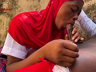 schoolgirl sneaks big black cock ride outside classroom