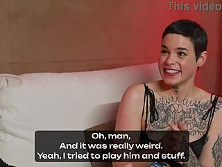 Saba Lapiedras dives into her first double penetration with two big cocks pushing limits