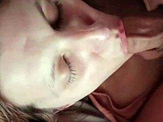 Watch her choke on homemade deepthroat cumshot compilation