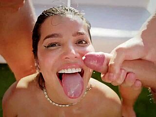 white cocks rip clothes for latina gangbang with double anal and facial cumshot