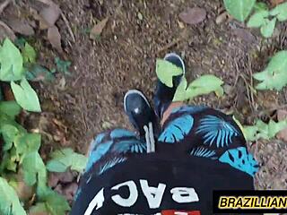 comi a novinha no matagal with big cock pounding her tight pussy