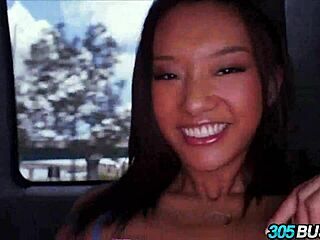 alina li begs for loads of cock in public bus ride