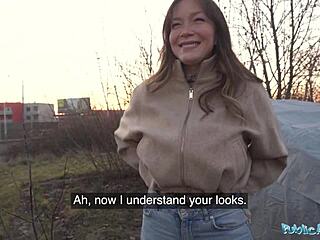 outdoor thrill where venezuelan babe blows and rides cock for quick cash