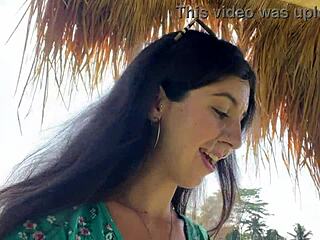 public cumwalk cafe pasta topped with fresh sperm facial