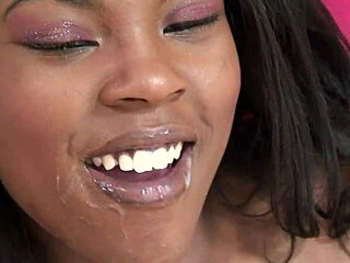 Coffee brown slut begs for cracker dick deep in her tight black ass hole!