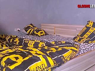 Luring the shy olosho into steamy lesbian licking and muff diving fun with moans and orgasms