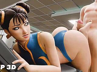 Chun Li delivers intense FOOTJOB then gets FUCKED hard