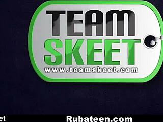 Avery's Tight Pussy Gets Rubbed and Drilled Hard in This Steamy RubaTeen Session