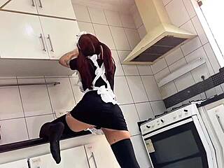 Boss bends over perfect Brazilian maid Amberzinha for interracial pounding 😍🔥