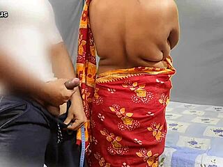 tailor rips dress off big tit milf and pumps creampie deep in her wet pussy