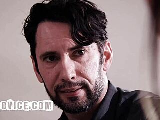 Brunette babe deepthroats and fucks bff's stepdad hardcore