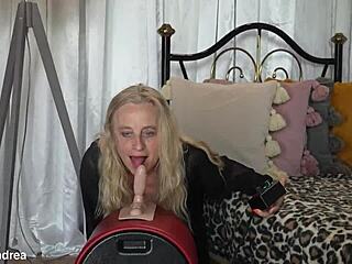 prolapse granny's big pussy stretched by anal fisting dildo machine in homemade session