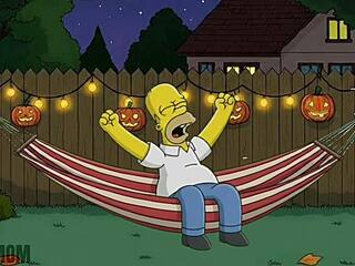 Parodie Halloween Simpsons cybermoms avec femme infidèle en cartoons