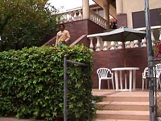 Tennis Court Turns into Blonde Brunette Threesome Cock Riding Orgy Zone?