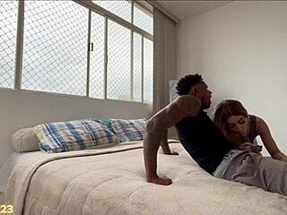 big black bodybuilder cock bareback pounds skinny tattooed whore's gaping ass and pussy