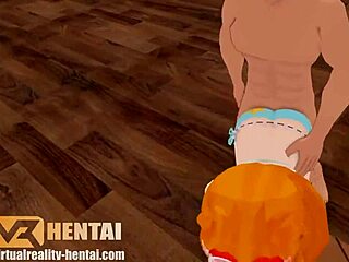 Nami de One Piece prend anal en levrette d'un monstre hentai