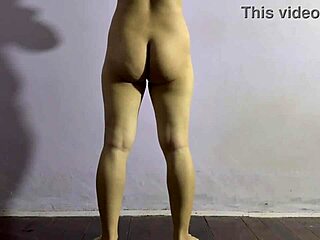 Fine Amateur Girl's Curvy Ass Shines in Secret Home Workout.