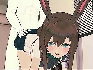 Amiya sneaks into Wojak's room CEO doomer mature comforts her with rough 3D hentai gangbang