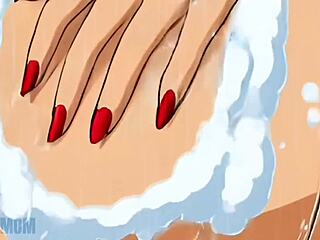 hentai granny bent over kitchen counter takes huge anal creampie pounding