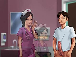 nurse summertie blows monster cock in hospital quickie