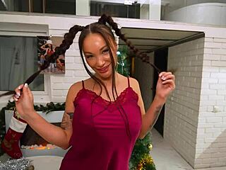 i dream of monika fox unwrapping santa's huge sex toys for christmas play