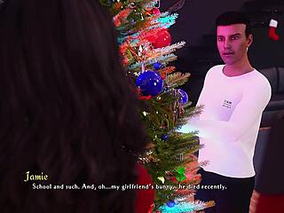 whoa, jill's curvy hentai tits bounce helping with christmas decor in being a dik! 🎄🍆💦